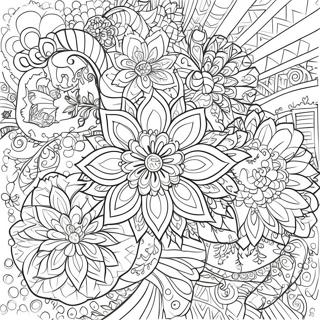 Intricate Floral Patterns Coloring Page 68824-55179