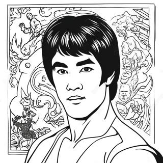 Bruce Lee Coloring Page 68833-55183