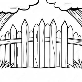 Simple Wooden Fence Coloring Page 68843-55185