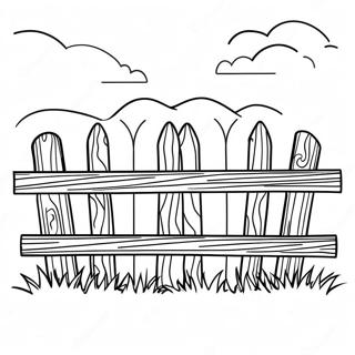 Simple Wooden Fence Coloring Page 68843-55186