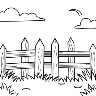 Simple Wooden Fence Coloring Page 68843-55188