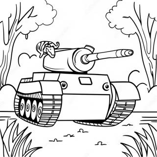 Realistic Tiger Tank Coloring Page 68864-55207