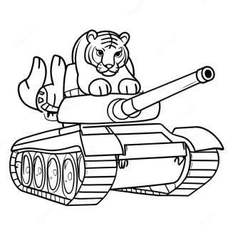 Realistic Tiger Tank Coloring Page 68864-55208