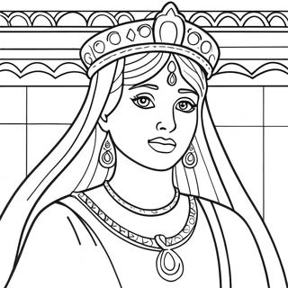 Brave Queen Esther Coloring Page 6887-5605