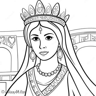 Brave Queen Esther Coloring Page 6887-5607