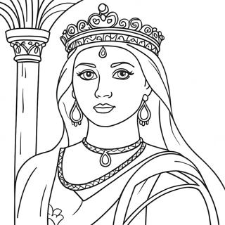 Brave Queen Esther Coloring Page 6887-5608