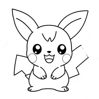 Cute Chibi Pikachu Coloring Page 68884-55221