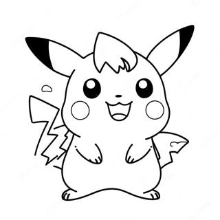 Cute Chibi Pikachu Coloring Page 68884-55222