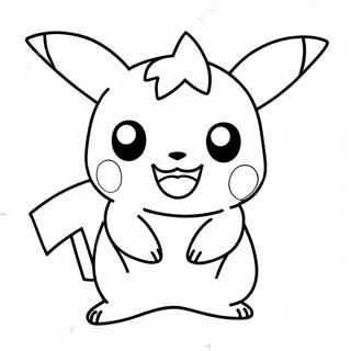 Cute Chibi Pikachu Coloring Page 68884-55223