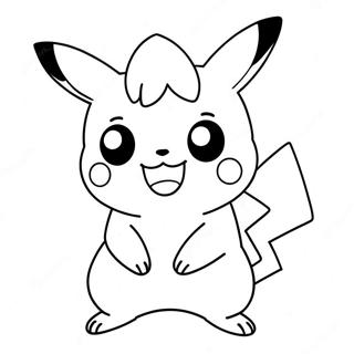 Cute Chibi Pikachu Coloring Page 68884-55224