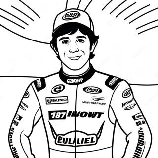 Chase Elliott In Victory Lane Coloring Page 68894-55235