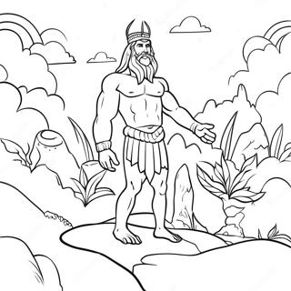 Colorful Nebuchadnezzar Dream Scene Coloring Page 68944-55274