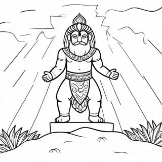 Colorful Nebuchadnezzar Dream Scene Coloring Page 68944-55276