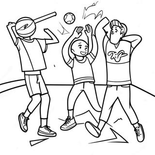 Dude Perfect Trick Shot Coloring Page 6897-5613