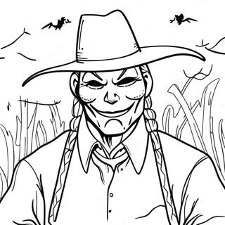 Jeepers Creepers Creepy Scarecrow Coloring Page 69014-55321