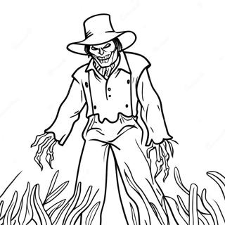 Jeepers Creepers Creepy Scarecrow Coloring Page 69014-55322