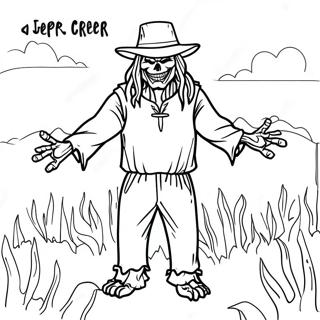 Jeepers Creepers Creepy Scarecrow Coloring Page 69014-55323