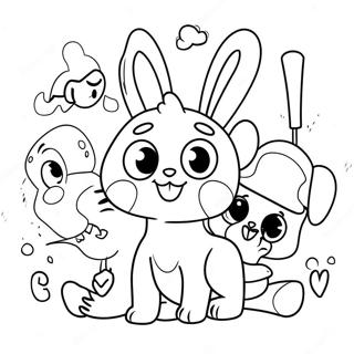 Cute Lolbit With Friends Coloring Page 69034-55337