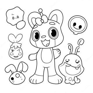 Cute Lolbit With Friends Coloring Page 69034-55340