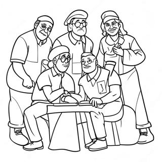 Enhypen Members Group Coloring Page 69044-55346