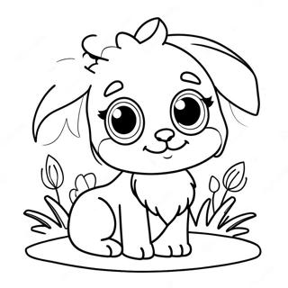 Cute Maggie With A Flower Coloring Page 69064-55363