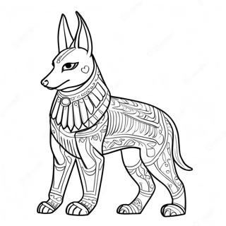 Colorful Anubis Coloring Page 69094-55392