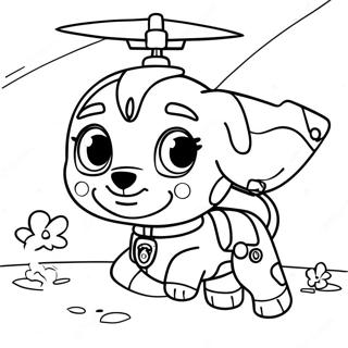 Paw Patrol Skye Helicopter Coloring Pages