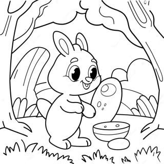 Adorable Easter Egg Hunt Coloring Page 69114-55401