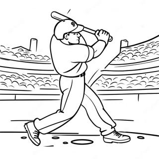 Sf Giants Baseball Player Swinging Coloring Page 69134-55416