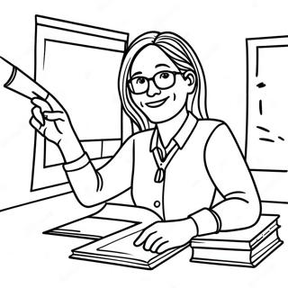 Creative Teacher In Classroom Coloring Page 69154-55433