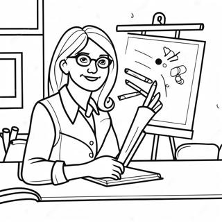 Creative Teacher In Classroom Coloring Page 69154-55436