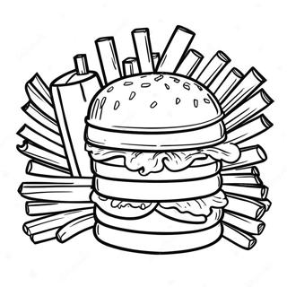 Whataburger With Fries Coloring Page 69184-55457