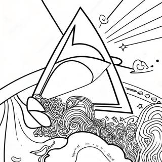 Psychedelic Pink Floyd Album Cover Coloring Page 69194-55462