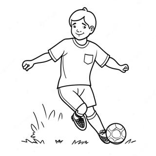 John Playing Soccer Coloring Page 69204-55473