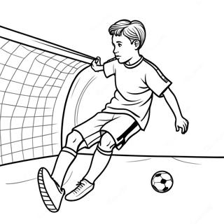 John Playing Soccer Coloring Page 69204-55474