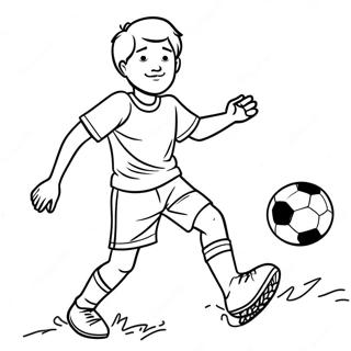 John Playing Soccer Coloring Page 69204-55475