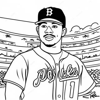 Mookie Betts Coloring Page 69213-55478