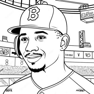 Mookie Betts Coloring Page 69213-55479