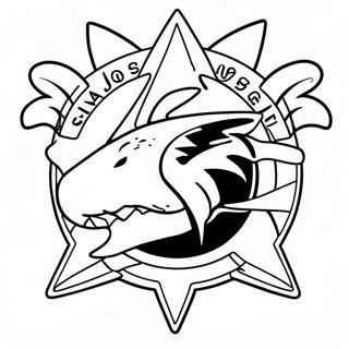 San Jose Sharks Logo Coloring Page 69223-55488