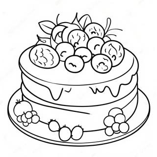 Raspberry Torte Coloring Page 69233-55495