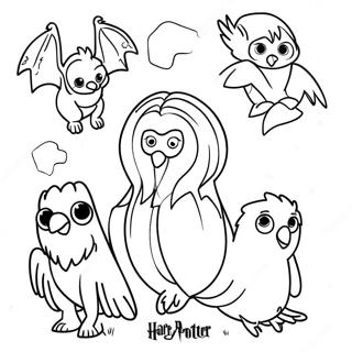 Harry Potter Magical Creatures Coloring Page 69263-55517