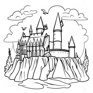 Hogwarts Castle Enchanted Coloring Page 69264-55521