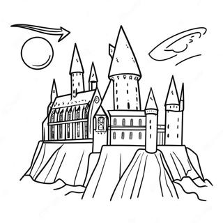 Hogwarts Castle Enchanted Coloring Page 69264-55522