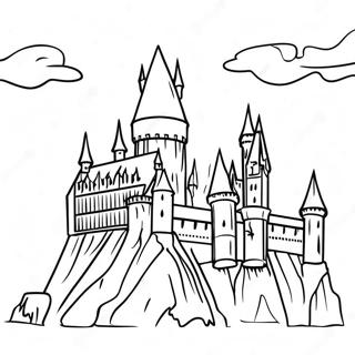 Hogwarts Castle Enchanted Coloring Page 69264-55524