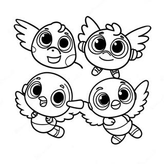 Top Wing Characters Flying Coloring Page 69294-55547