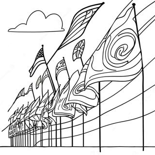 Colorful World Flags Coloring Page 692-550