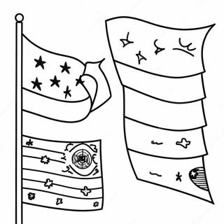 Colorful World Flags Coloring Page 692-552