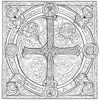 Pages Of Kells Illuminated Manuscript Coloring Page 69304-55555