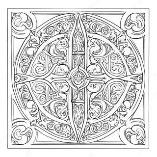 Pages Of Kells Illuminated Manuscript Coloring Page 69304-55556