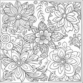 Scandinavian Folk Art Floral Patterns Coloring Page 69323-55566